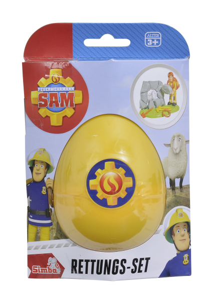 Simba 109251028 - Feuerwehrmann Sam Rettungsset ''Sam'' im Ei